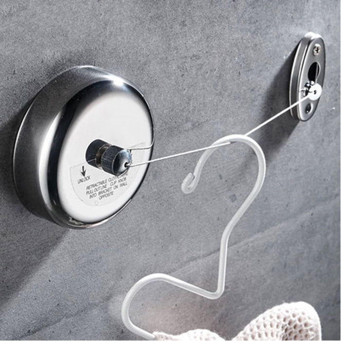 Stainless Steel Retractable Single Clothes Line 72" Dryer Laundry Indoor Outdoor