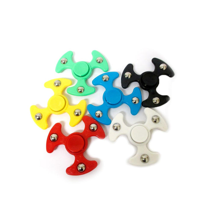 12 Pc Tri Fidget Spinner Toy UFO Space Metal Ball EDC Hand Finger SpinFocus ADHD