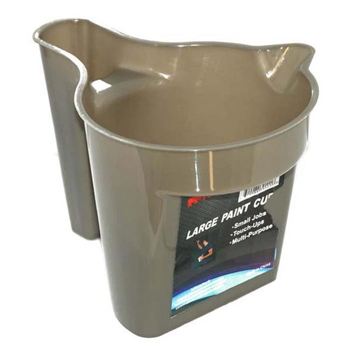 2 Plastic Mixing Cup Container Paint Brush Holder Touch Ups Trim Work Holds 16oz