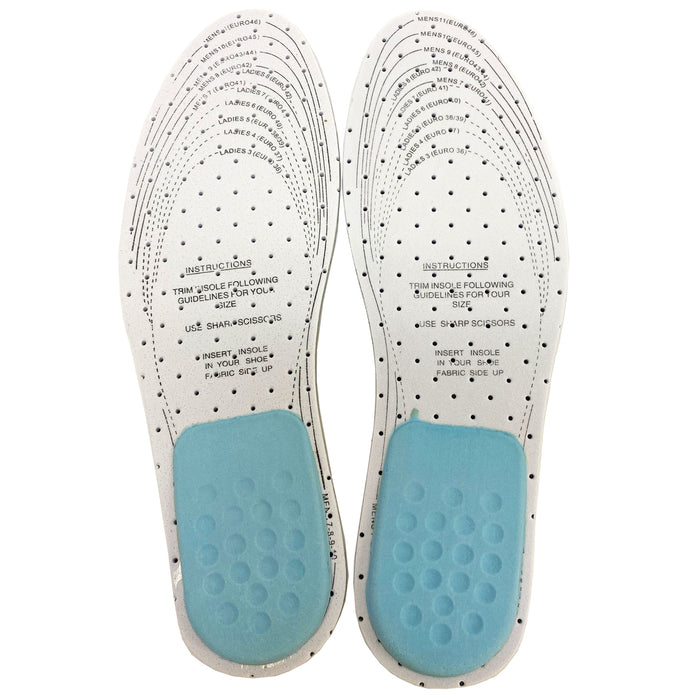 4 Pairs Shoe Insole With Heel Cushion Massage Orthotic Comfort Foot Support 8-11