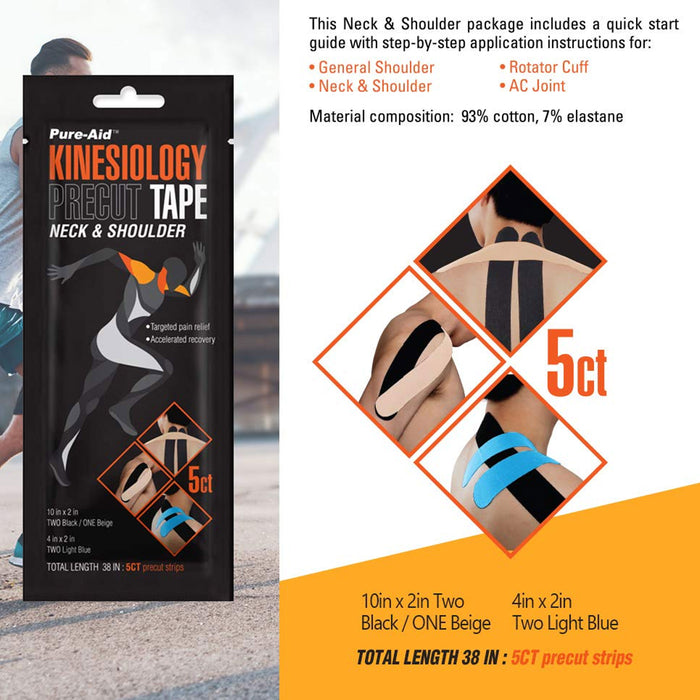 20 Ct Precut Strips Elastic Kinesiology Tape Muscle Sports Running Therapeutic