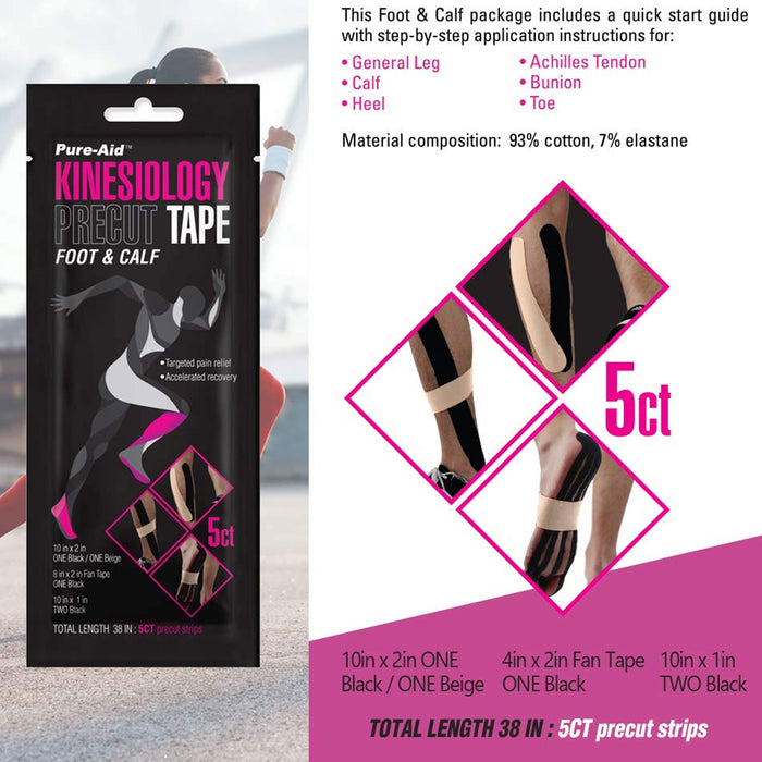 20 Ct Precut Strips Elastic Kinesiology Tape Muscle Sports Running Therapeutic