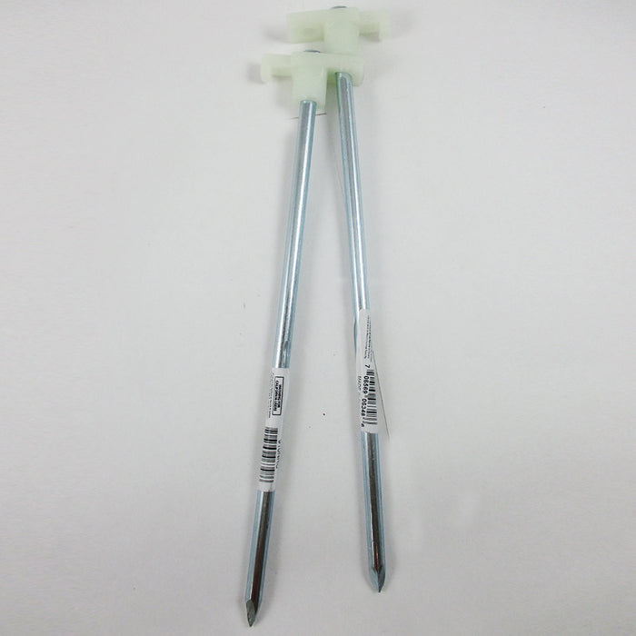 20 Pc Universal Tent Stakes Glow In The Dark Heavy Duty Steel Metal Pegs Tarp
