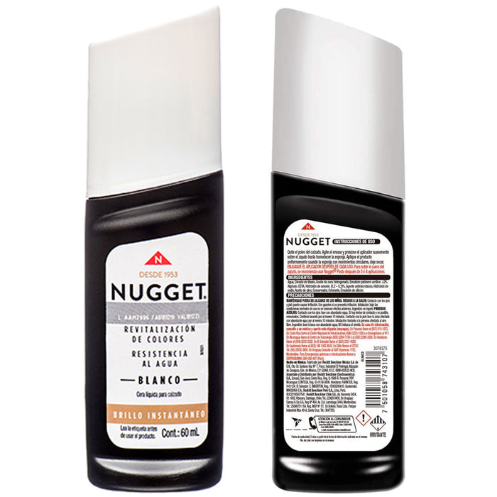 2 Pc Instant White Liquid Shoe Polish Wax High Gloss Shine Leather Boot 60ml 2oz