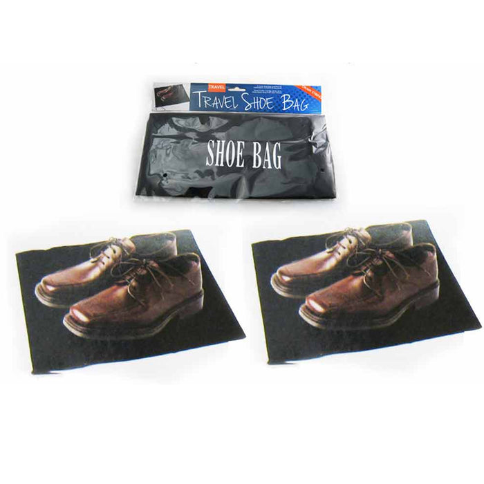 4 Travel Shoe Bags Luggage Black Bag Golf Suitcase Storage Case Pack Draw String