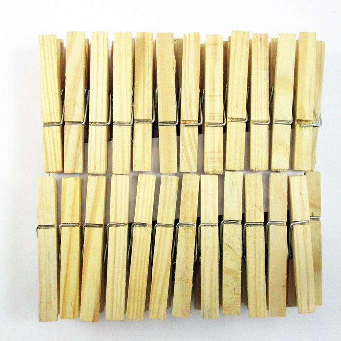 50 Wood Wooden 2 3/4" Inch Large Spring Clothespins Laundry Clothes Pins Crafts