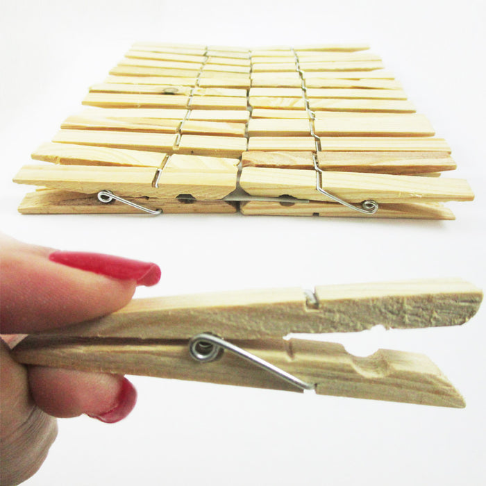 Lot Of 150 Wood Clothes Pins Laundry Wooden 2 3/4" Inch Clothespins Crafts Toys