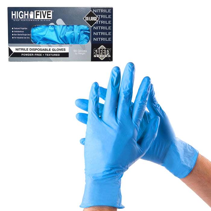 100 Nitrile Disposable Gloves Powder Free Non Latex Food Grade Cleaning XLarge
