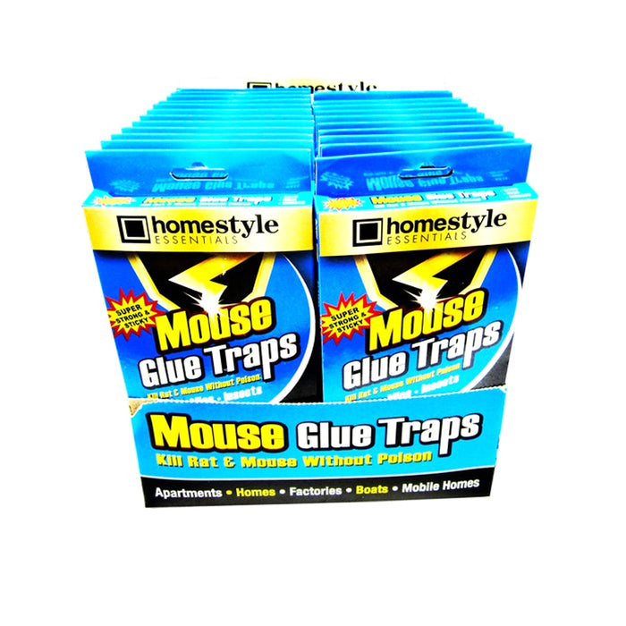 4 Mouse Traps Sticky Glue RAT Mice Traps Disposable Boards Baited Trays 8x4.5