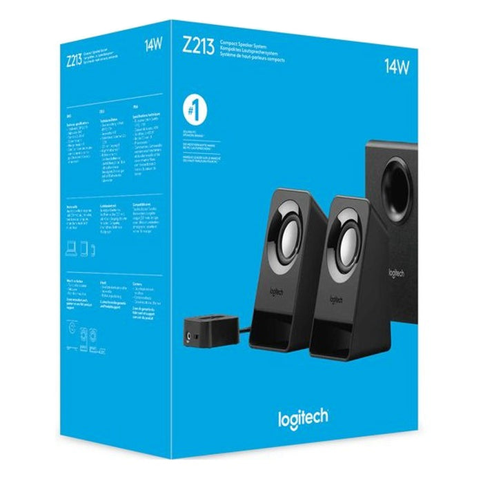 Logitech Multimedia Speaker System Z213 2.1 Compact Desktop Portable Speakers
