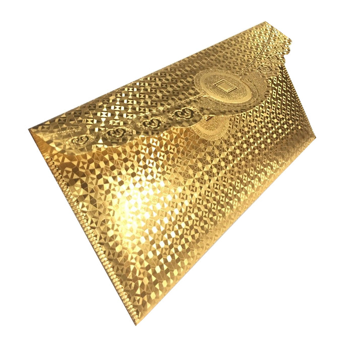 24 Pc $100 Dollar Bill Envelope Money Gift Party Invitation Gold Foil Banknote