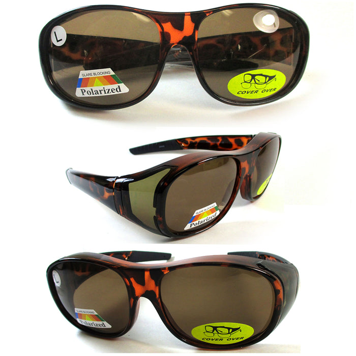 2 Extra Wide Fit Over Most Rx Glasses Cover Sunglasses Safety Driving Dark Lens