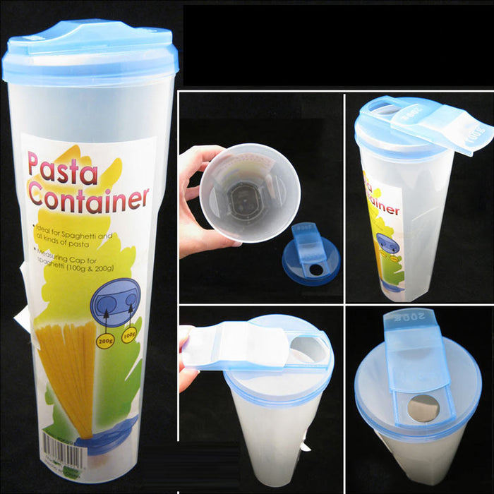 2 Pasta Container Food Storage Spaghetti Cereal Keeper Plastic Tall Jar Bpa Free