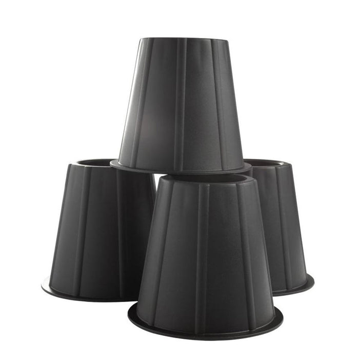 4 Pc Bedding Furniture Risers Set Adjustable Bed Sofa Chair Riser Dorm Black 3"