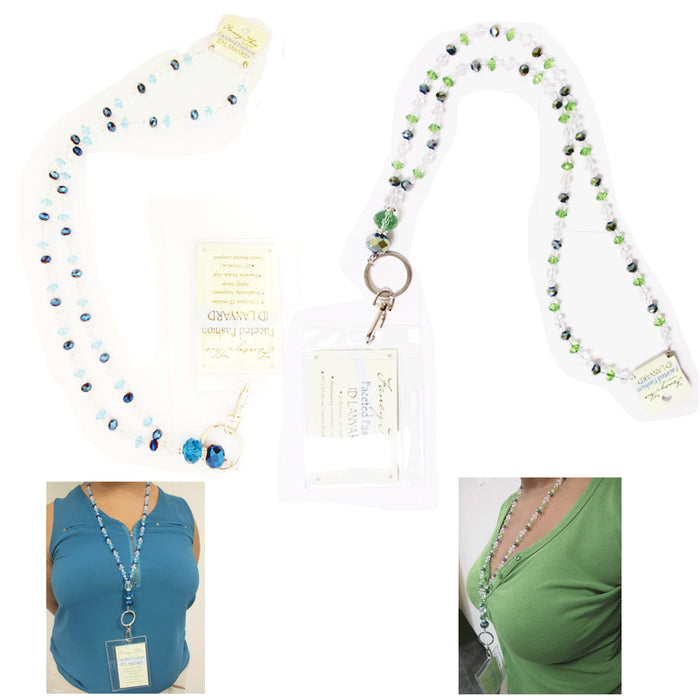 Beaded Badge Lanyard Necklace ID Card Holders Clip Necklace Name Badge Nurse