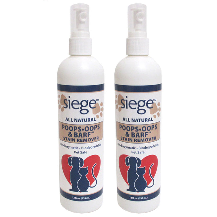 2 Pc Pet Stain Odor Remover Dog Cat Urine Cleaner Eliminator Surfaces Spray 24oz
