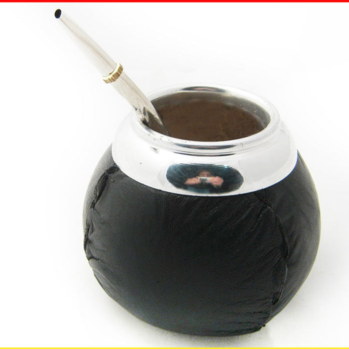 ARGENTINA MATE GOURD CUP YERBA TEA WITH STRAW BOMBILLA HANDMADE DETOX KIT 0228 !