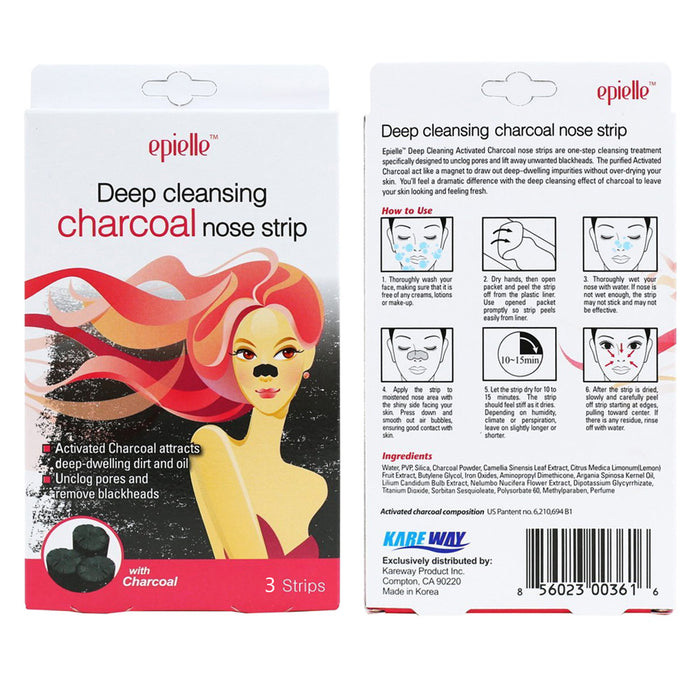 3 Pc Blackhead Remover Nose Strips Charcoal Deep Cleansing Peel Acne Treatment