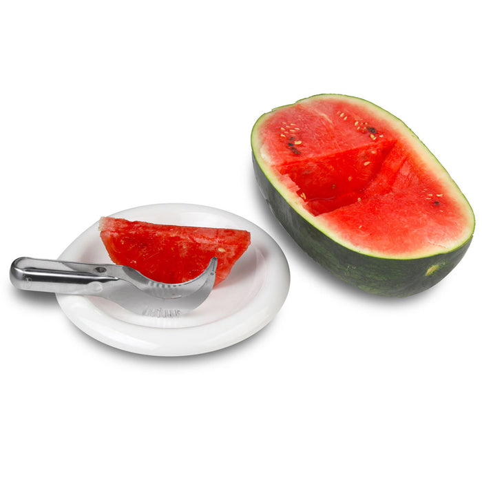 2 Watermelon Slicer Server Knife Melon Cutter Corer Scoop Stainless Steel Tool