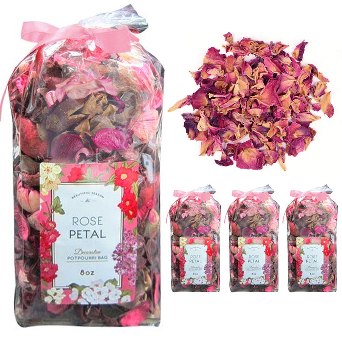 4 Pack Rose Potpourri Aroma Scented Decoration Bathroom Kitchen Living Room 8 oz