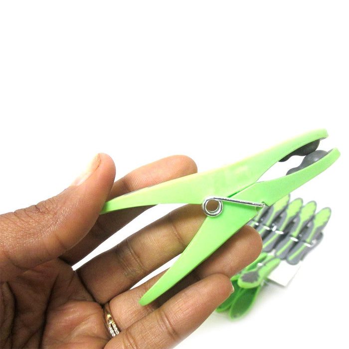 12 Pack Plastic Soft Grip Clothes Pins Pegs Laundry Rubber Tip Clothespins Hang