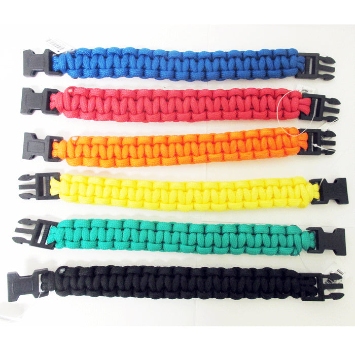 5 Pc Wrist Bracelet Paracord 550 Cord Survival Slip Slide Rope Band Camping Gear