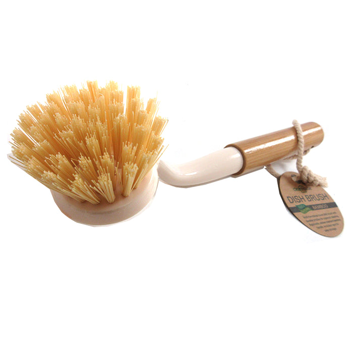 2 Pc Kitchen Dish Scrub Brush Eco-friendly Cleaning Bamboo Handle Scrubber