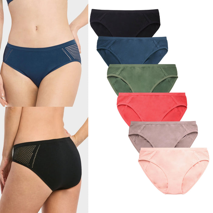 12 Womens Sexy Underwear Bikini Brief Panties Seamless Hipster Mesh Ladies Panty