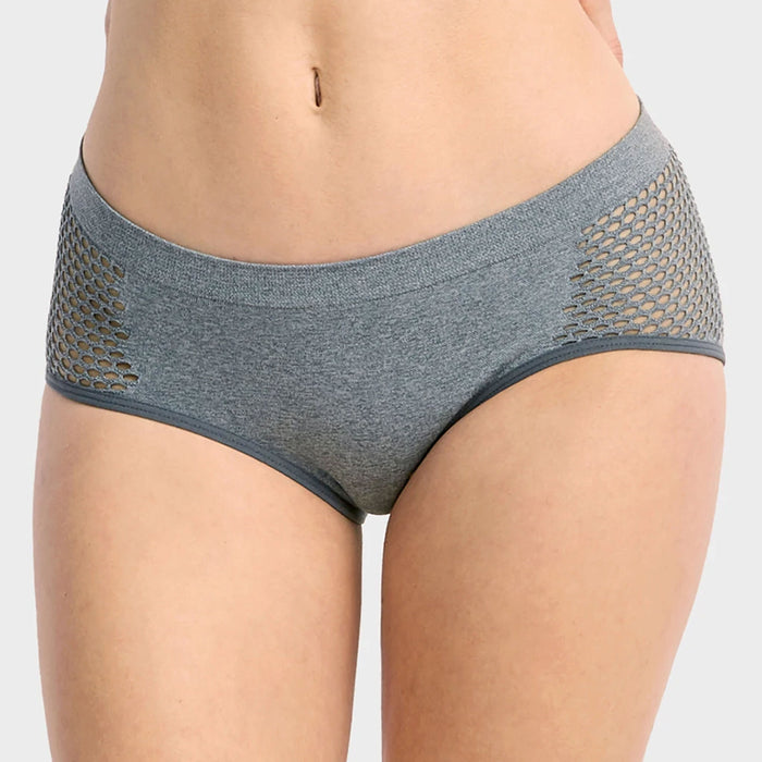 6 Seamless Bikini Brief Womens Stretch Panties Mesh Sexy Hipster Underwear Panty
