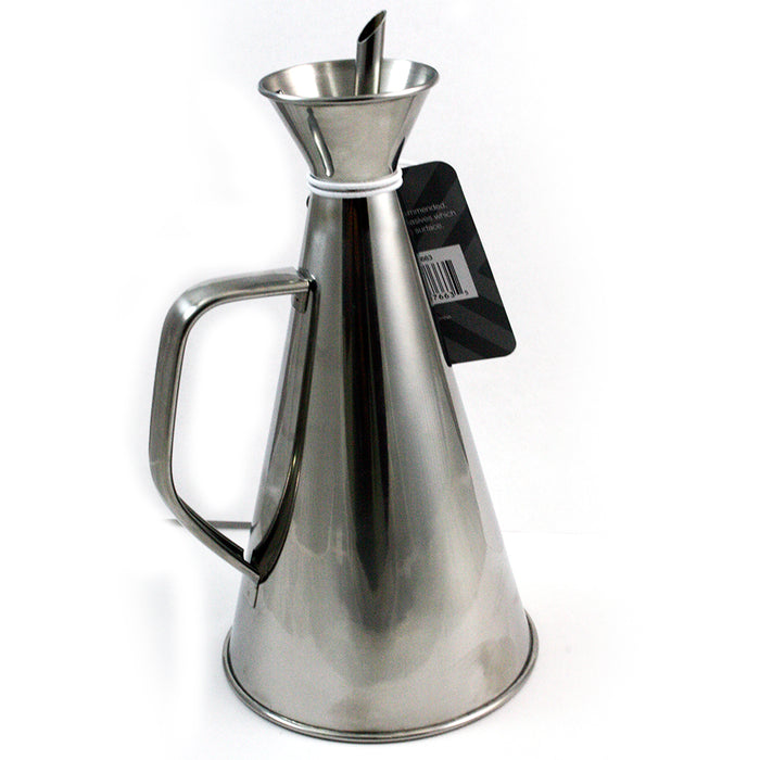 Stainless Steel Oil Pourer Cruet Dispenser 17 Oz Can Drizzler Spout Kitchen Tool