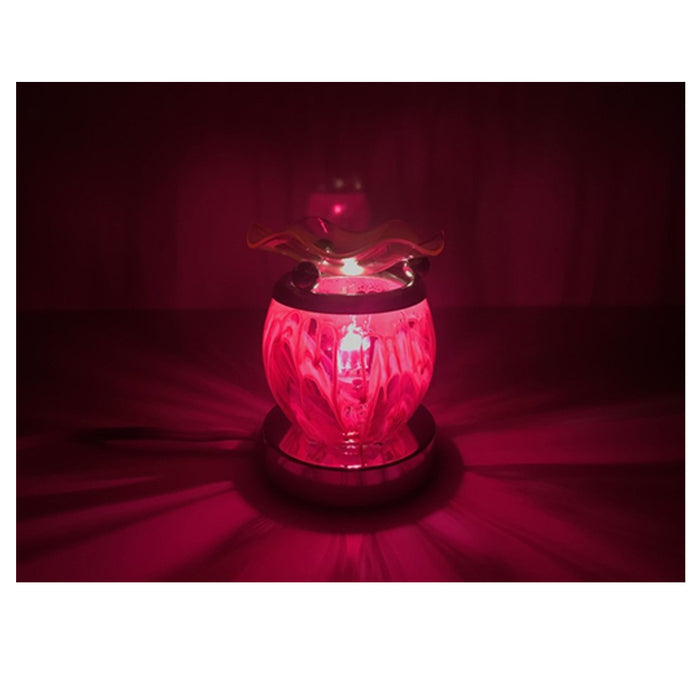 Electric Scented Oil Warmer Lamp Wax Burner Bulb Fragrance Diffusers Holder Red