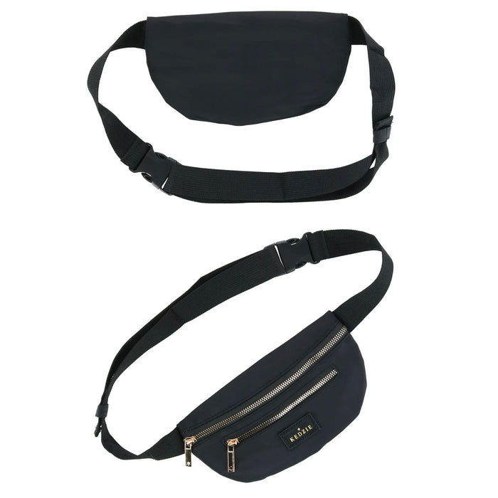 2 Kedzie Fanny Pack Waist Bag Shoulder Hip Money Belt Travel Pouch 2 Pockets New