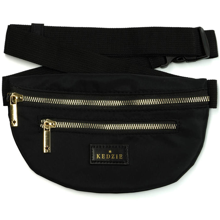1 Kedzie Fanny Pack Waist Bag Shoulder Hip Money Belt Travel Pouch 2 Pockets New