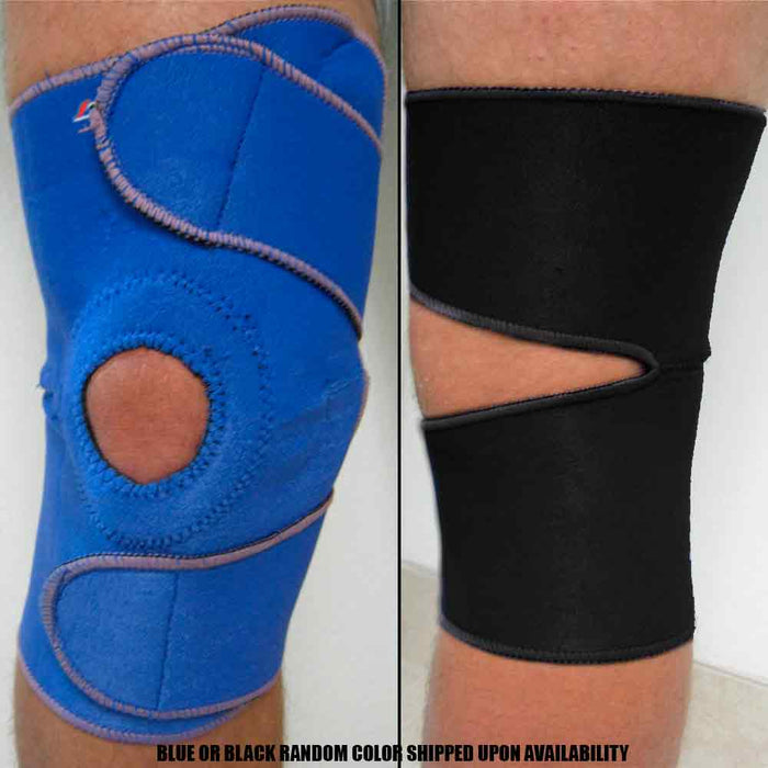 Wrap Around Knee Brace Support Adjustable Knee Open Patella Compression Brace LG