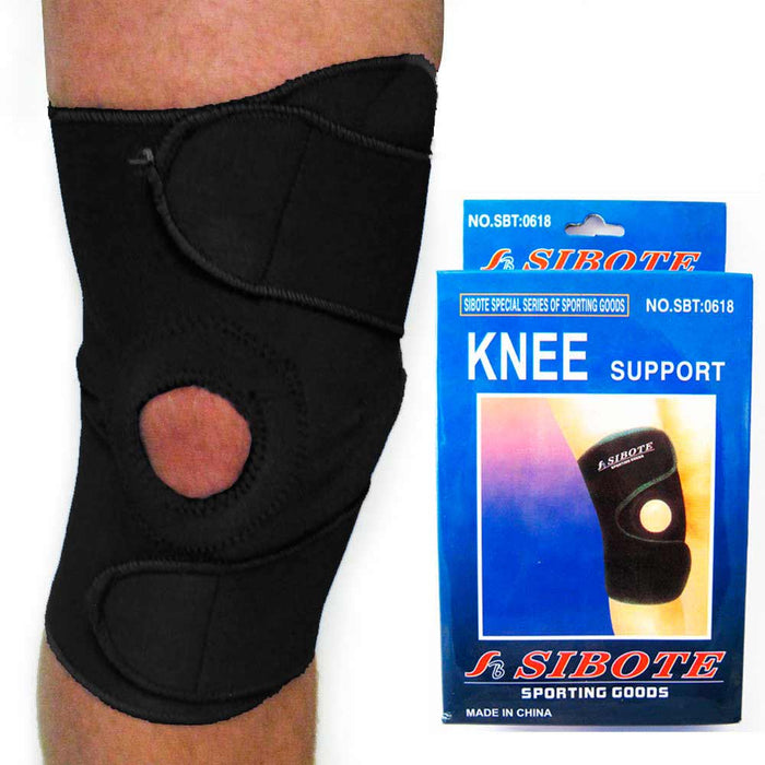 Wrap Around Knee Brace Support Adjustable Knee Open Patella Compression Brace LG