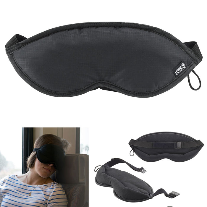 Lewis N Clark Eye Mask Sleep Travel Shade Blindfold Cover Rest Soft Care Grey