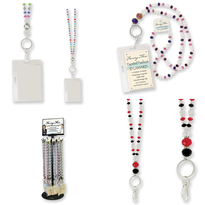 Beaded Badge Lanyard Necklace ID Card Holders Clip Necklace Name Badge Nurse
