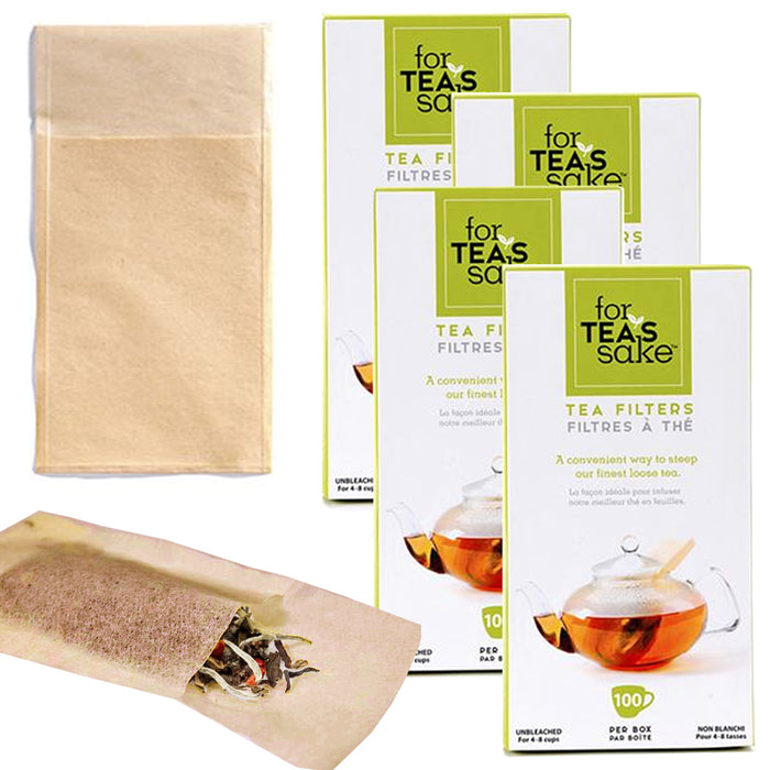 400 Unbleached Tea Filter Bags Disposable Biodegradable for Loose Leaf Sachet