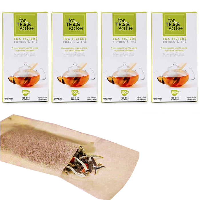 400 Unbleached Tea Filter Bags Disposable Biodegradable for Loose Leaf Sachet
