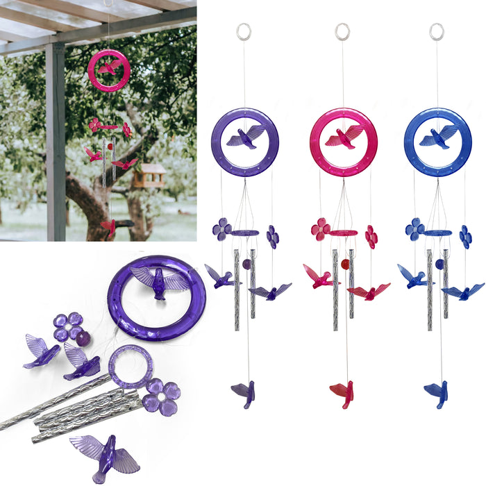 2 Pc Wind Chimes Large Deep Tone Chapel Bells Tubes Outdoor Garden Home Decor
