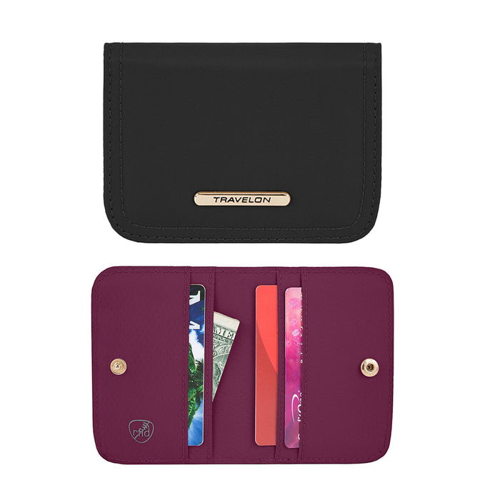 Travelon Women Wallet ID Credit Card Holder RFID Protector Card Case Cash Bifold
