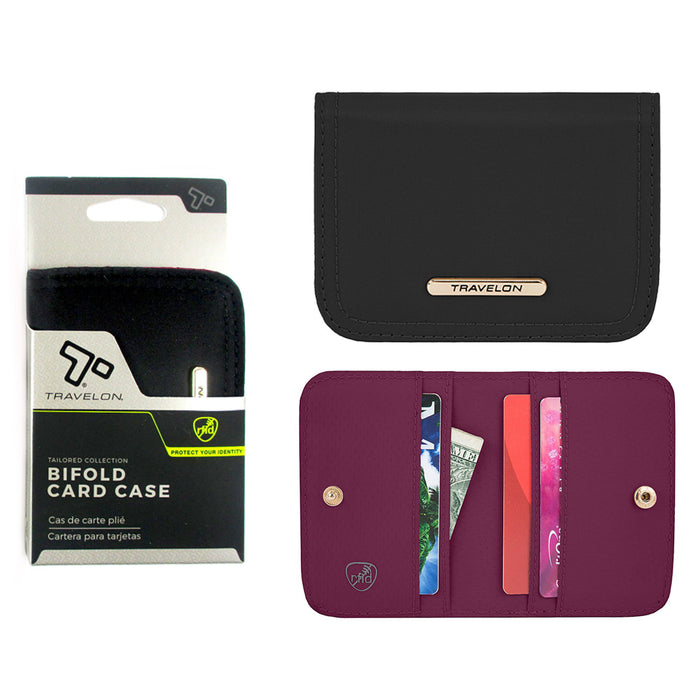 Travelon Women Wallet ID Credit Card Holder RFID Protector Card Case Cash Bifold