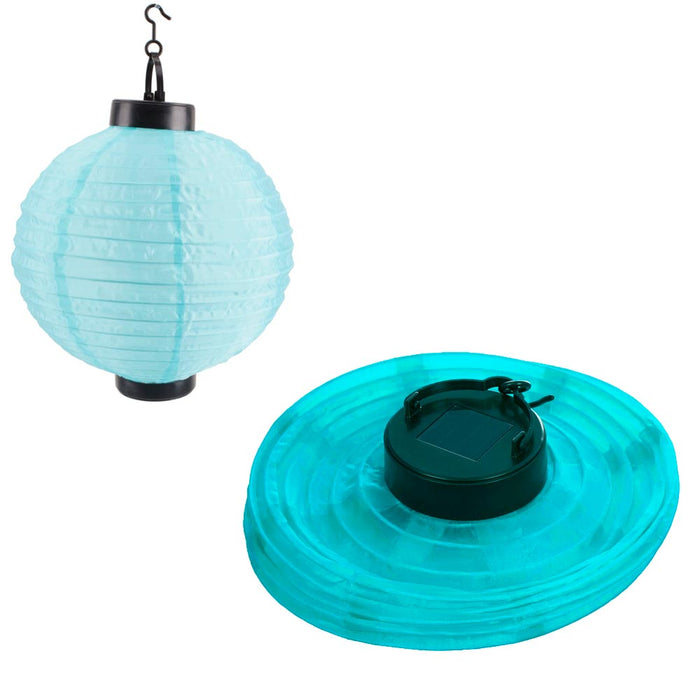 6 x Solar LED Chinese Paper Lanterns Party Round 10" Garden Wedding Decoration