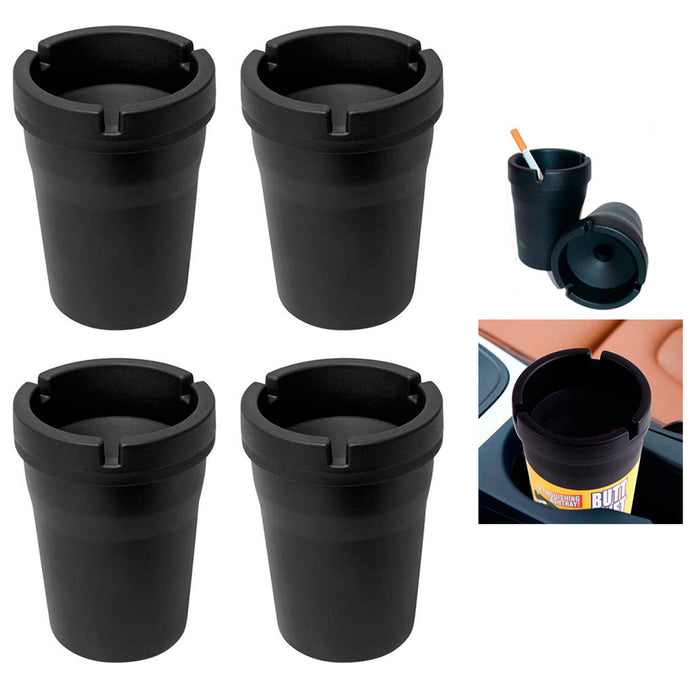 4 Pc Jumbo Large Butt Bucket Ashtray Smoke Smoking Extinguishing Car Cup Holder
