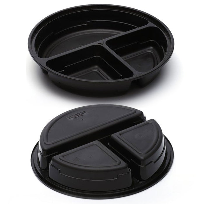 12 X Food Storage Containers Meal Prep 3 Section Divided Plates W/ Lids BPA Free