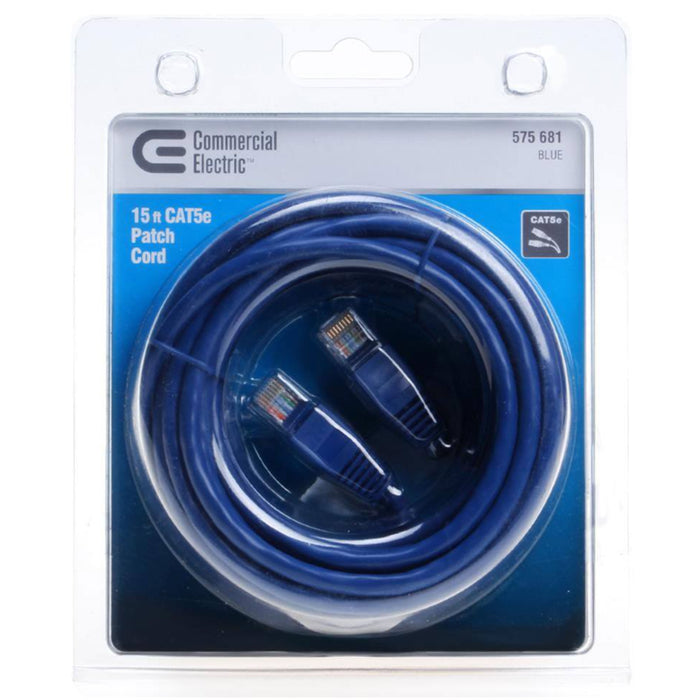 6 Pc 15 FT Cat5e RJ45 Ethernet LAN Network Cable PC Xbox PS Internet Router Blue