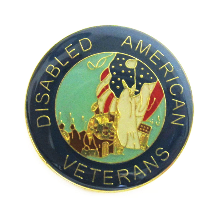 1 Disabled American Veteran Pin Military Hero US Veterans Hat Lapel Pin Enamel