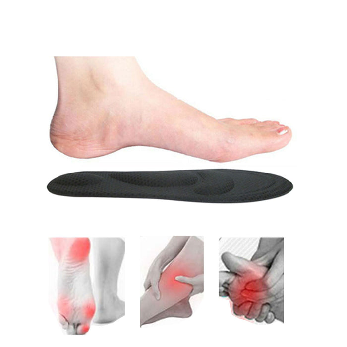 3 Pairs Odor Destroying Insoles 4D Comfort Heavy Duty Cushion Pain Relief Unisex
