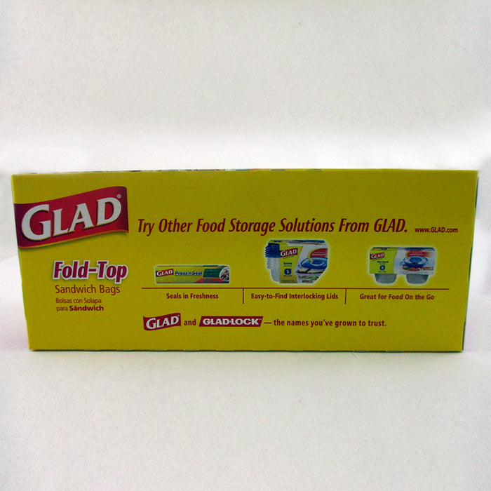 180 Pc Glad Fold Top Sandwich Bags Snacks School Lunch Travel Camp Storage New !