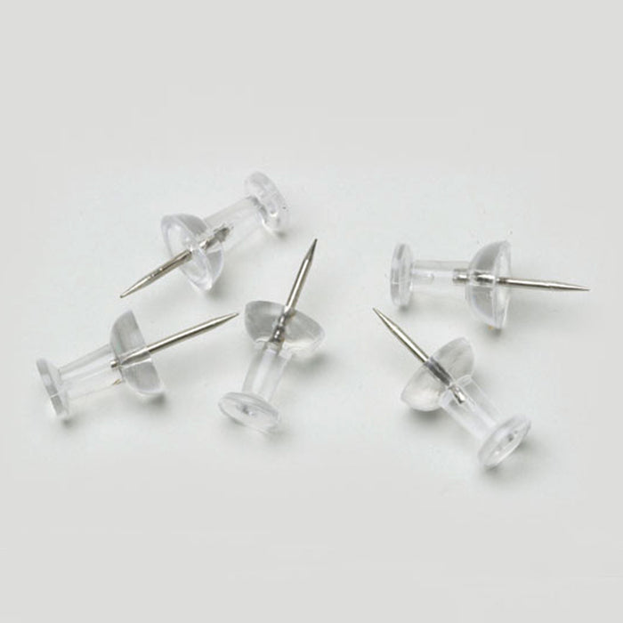 200 PCS Clear Push Pin Thumb Tacks Transparent Drawing Cork Board Office Pushpin
